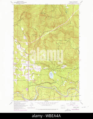 USGS TOPO Map Stato di Washington hobart wa restauro histmap Foto Stock
