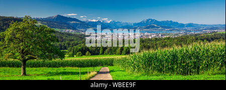 Klontalersee nel cantone di Glarona, Svizzera, Europa. Foto Stock