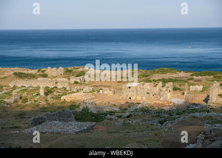 Anemurium, antica città in Anamur mersin turchia Foto Stock