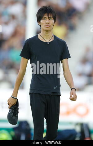 Madrid, Spagna. 25 Ago, 2019. Ryo Sato (JPN) Atletica leggera : l'Atletica Europea permesso Premium Meeting 'Meeting Madrid 2019' Salto in alto gli uomini alla stadio Vallehermoso in Spagna a Madrid . Credito: Mutsu Kawamori/AFLO/Alamy Live News Foto Stock