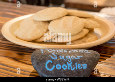 Zucchero Ponderosa cookies al Minam River Lodge in Oregon Wallowa della montagna. Foto Stock