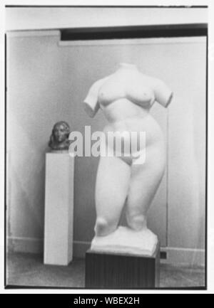 Gaston Lachaise, mostra al Museo di Arte Moderna. Abstract/medio: Collezione Gottscho-Schleisner Foto Stock