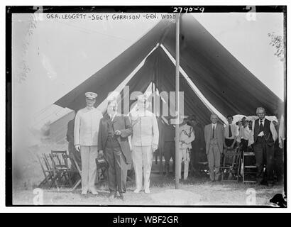 Gen. Leggett, Secy. Garrison - gen. Legno Abstract/medio: 1, negativo : vetro ; 5 x 7 in. o inferiore. Foto Stock