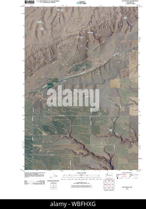 USGS TOPO Map Stato di Washington WA Bluelight 20110404 TM il restauro Foto Stock