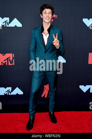 Shawn Mendes frequentando gli MTV Video Music Awards 2019 tenutosi presso il Prudential Center di Newark, New Jersey. Foto Stock