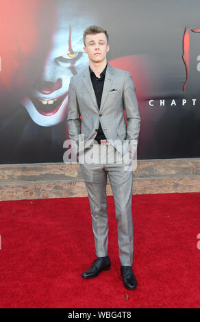 Westwood, ca. 26 Ago, 2019. Nicholas Hamilton, a Premiere della Warner Bros Foto' 'IT Capitolo Due' al Regency Village Theatre di Westwood, la California il 26 agosto 2019. Credito: Faye Sadou/media/punzone Alamy Live News Foto Stock