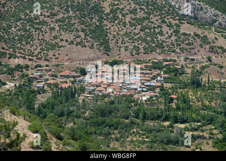 Villaggi situati in diverse parti della Turchia, essi presentano caratteristiche specifiche di architettura diversa e il loro specifico collocamenti. Foto Stock