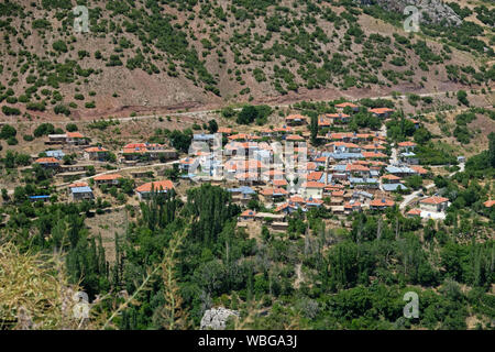 Villaggi situati in diverse parti della Turchia, essi presentano caratteristiche specifiche di architettura diversa e il loro specifico collocamenti. Foto Stock