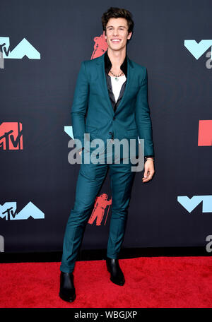 Shawn Mendes frequentando gli MTV Video Music Awards 2019 tenutosi presso il Prudential Center di Newark, New Jersey. Foto Stock
