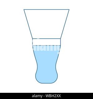 Coltello da stucco icona. Linea sottile con riempimento blu Design. Illustrazione Vettoriale. Illustrazione Vettoriale