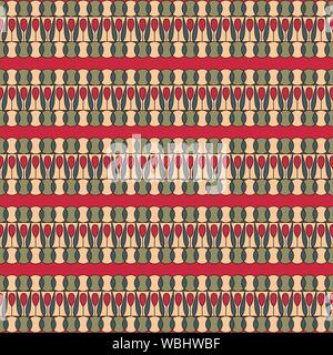 Folklore geometrico ornamento. Vettore etnica texture. Seamless pattern a strisce in stile vintage. Illustrazione Coloful. EPS10 Illustrazione Vettoriale