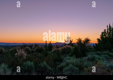Sunrise su letti di Lava monumento nazionale Foto Stock
