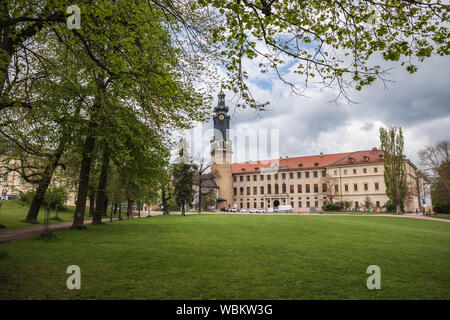 WEIMAR, Germania - circa aprile, 2019: Townscape di Weimar in Turingia, Germania Foto Stock
