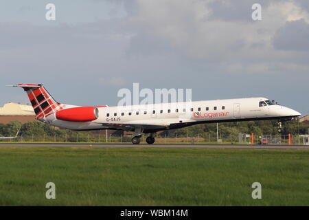 LOGANAIR Embraer ERJ-145EP Foto Stock