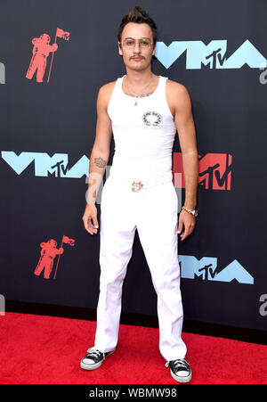 Brandon Lee che frequentano gli MTV Video Music Awards 2019 tenutosi presso il Prudential Center di Newark, New Jersey. Foto Stock