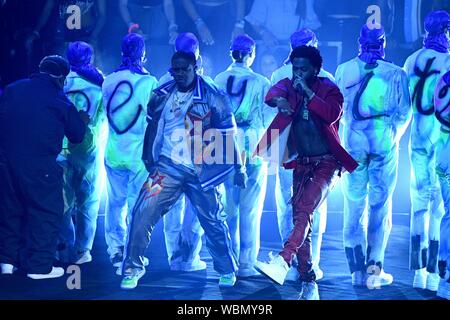 NEWARK, NJ - 26 agosto: ASAP Ferg e Big Sean assiste gli MTV Video Music Awards presso il Centro Prudential su agosto 26, 2019 a Newark, New Jersey. Foto: imageSPACE /MediaPunch Foto Stock