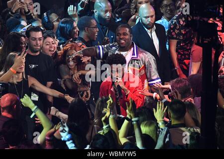 NEWARK, NJ - 26 agosto: ASAP Ferg e Big Sean assiste gli MTV Video Music Awards presso il Centro Prudential su agosto 26, 2019 a Newark, New Jersey. Foto: imageSPACE /MediaPunch Foto Stock