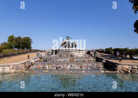 Fontana Gefion a Copenhagen, Danimarca Foto Stock