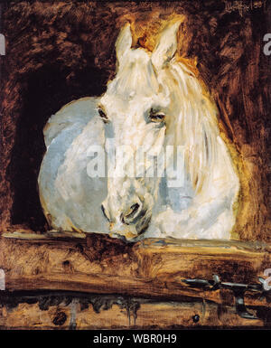 Henri de Toulouse Lautrec, Il White Horse, "Gazzella", pittura, 1881 Foto Stock