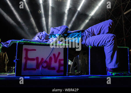 Torino Italia. Il 25 agosto 2019. Il cantante inglese-cantautore Jarvis Cocker si esibisce dal vivo sul palco di spazio 211 durante il "Festival odierna 2019'. Foto Stock