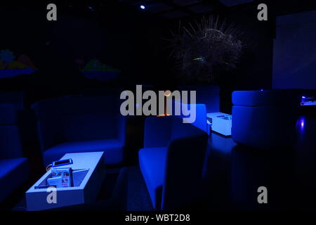 Berlino, Germania. Il 27 agosto, 2019. Un salone espositivo in Futurium. Il museo apre il 05 settembre e si occupa di scenari per il futuro. Credito: Taylan Gökalp/dpa/Alamy Live News Foto Stock