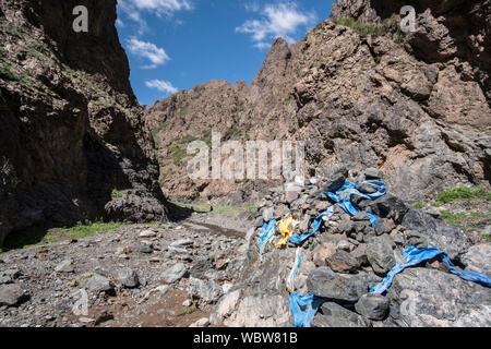 Yolyn Am è una profonda e stretta gola nel Gurvan Saikhan montagne della Mongolia meridionale. La valle è chiamato dopo il Lammergeier, che è denominata Y Foto Stock