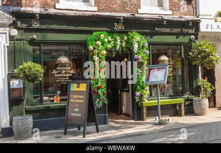 Le fatture del ristorante e del bar in Saddler Street,Durham,l'Inghilterra,UK Foto Stock