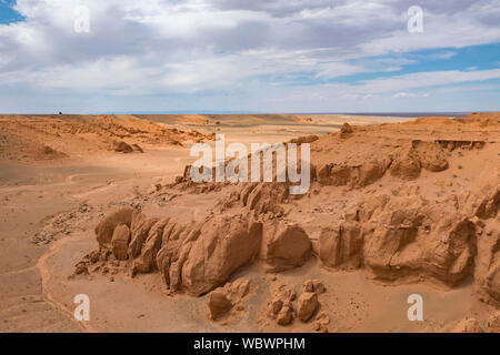 Il Flaming Cliffs sito è una regione del deserto del Gobi nella provincia Ömnögovi della Mongolia, in cui importanti reperti fossili sono state effettuate. La zona Foto Stock