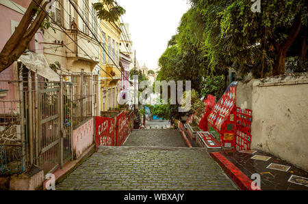 Coloratissima street a Rio de Janeiro in Brasile Foto Stock