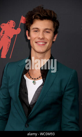 Agosto 26, 2019, Newark, New York, Stati Uniti d'America: Singer SHAWN MENDES assiste il 2019 MTV VMAs red carpet arrivi presso il Centro Prudential. (Credito Immagine: © Nancy Kaszerman/ZUMA filo) Foto Stock