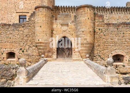 Il castello medievale di Pedraza, Segovia, Spagna Foto Stock