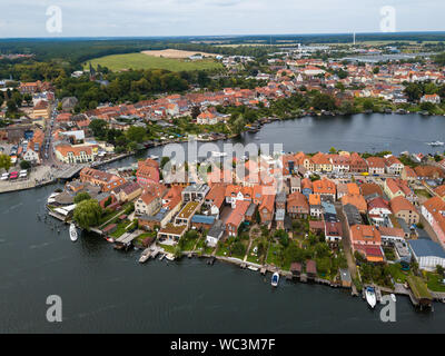 Malchow nel Mecklenburg Lake District, Germania Foto Stock