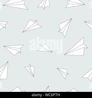 Piani di carta vector pattern senza giunture Illustrazione Vettoriale