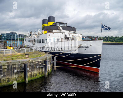 Il TS Queen Mary sul fiume Clyde sulla luglio 22, 2017 a Glasgow in Scozia. Si tratta di un pensionato di Clyde sistema di cottura a vapore ha lanciato nel 1933 ed ora è conservato un Foto Stock