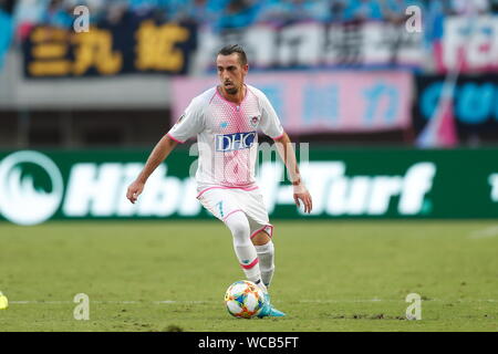 Osaka, Giappone. 11 Ago, 2019. Isaac Cuenca (Tosu) Calcio/Calcetto : Giapponese '2019 Meiji Yasuda J1 League" corrispondono tra Cerezo Osaka 1-2 Sagan Tosu a Yanmar Stadium Nagai di Osaka in Giappone . Credito: Mutsu Kawamori/AFLO/Alamy Live News Foto Stock