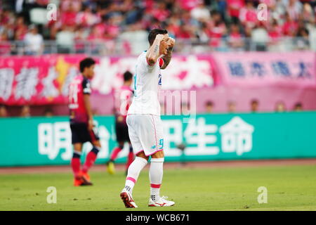 Osaka, Giappone. 11 Ago, 2019. Fernando Torres (Tosu) Calcio/Calcetto : Giapponese '2019 Meiji Yasuda J1 League" corrispondono tra Cerezo Osaka 1-2 Sagan Tosu a Yanmar Stadium Nagai di Osaka in Giappone . Credito: Mutsu Kawamori/AFLO/Alamy Live News Foto Stock