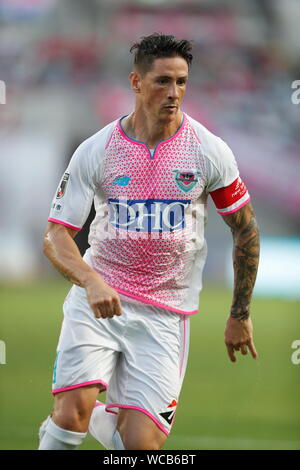 Osaka, Giappone. 11 Ago, 2019. Fernando Torres (Tosu) Calcio/Calcetto : Giapponese '2019 Meiji Yasuda J1 League" corrispondono tra Cerezo Osaka 1-2 Sagan Tosu a Yanmar Stadium Nagai di Osaka in Giappone . Credito: Mutsu Kawamori/AFLO/Alamy Live News Foto Stock