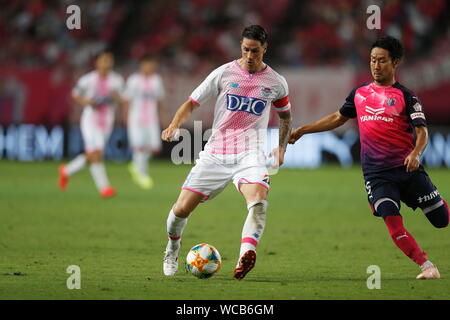 Osaka, Giappone. 11 Ago, 2019. Fernando Torres (Tosu) Calcio/Calcetto : Giapponese '2019 Meiji Yasuda J1 League" corrispondono tra Cerezo Osaka 1-2 Sagan Tosu a Yanmar Stadium Nagai di Osaka in Giappone . Credito: Mutsu Kawamori/AFLO/Alamy Live News Foto Stock