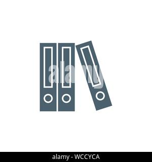 Le cartelle di Office relativi vettore icona glyph. Illustrazione Vettoriale