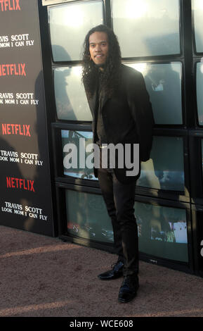 Santa Monica, Ca. Il 27 agosto, 2019. Shaheem Sanchez, a Travis Scott: "Guarda mamma posso volare' Los Angeles Premiere al Barker appendiabiti in Santa Monica, in California, il 27 agosto 2019. Credito: Faye Sadou/media/punzone Alamy Live News Foto Stock