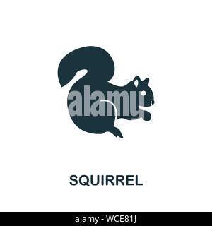 Vettore di scoiattolo icona simbolo. Segno creativo da squirrel raccolta di icone. Riempito di scoiattolo piatto icona per computer e mobile Illustrazione Vettoriale