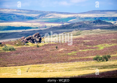 Newstones nell'area di Staffordshire Moorlands del Parco Nazionale del Peak District Foto Stock