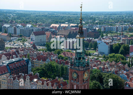 Veduta aerea della città di Danzica Polonia Foto Stock