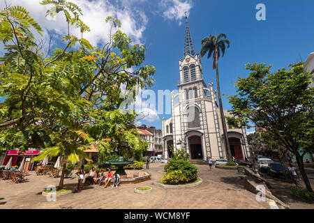 Fort-De-Francia, Martinica, Francia - 12 August 2019: la Cattedrale di Saint Louis in Martinica, West Indies Foto Stock