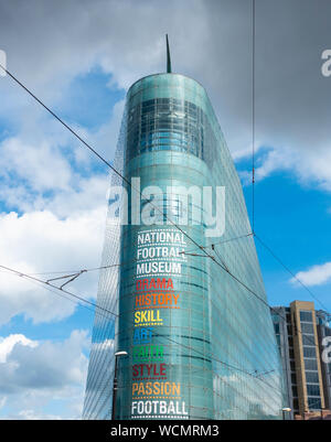 Museo Nazionale del Calcio, Manchester, Inghilterra. Regno Unito Foto Stock