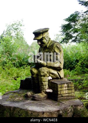 Immagini della prima guerra mondiale il ricordo del sentiero delle sculture, Rozelle Park, Ayr Foto Stock