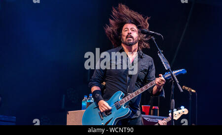 Foo Fighters in esecuzione al RDS Arena, Dublin 21 Agosto 2019 Foto Stock