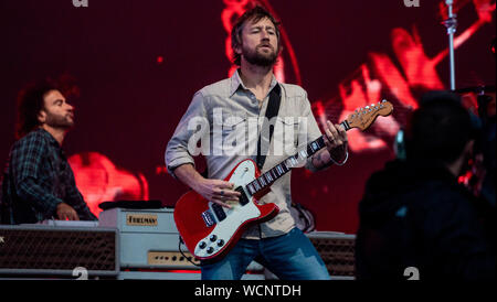 Chris Shifftlet di Foo Fighters eseguendo in Arena RDS, Dublin 21 Agosto 2019 Foto Stock