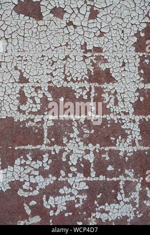 Incrinati texture di vernice sulla parete Foto Stock