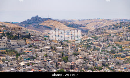 Una foto dei quartieri a sud di Gerusalemme. Foto Stock